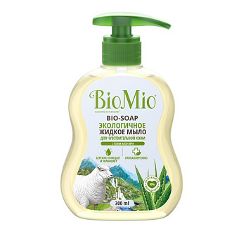 BioMio мыло жидкое Bio-Soap Sensitive алоэ вера 300мл