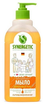 Synergetic мыло жидкое биоразлагаемое для мытья рук и тела фруктовый микс 0,5л 14шт в кор