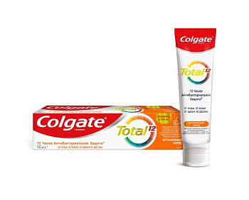 Colgate зубная паста антибактериальная Total 12 Витаминный заряд 100мл