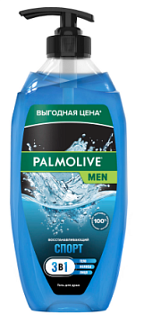 Palmolive men спорт восстанавливающий мужской гель для душа 3 в 1 для тела лица и волос 750 мл