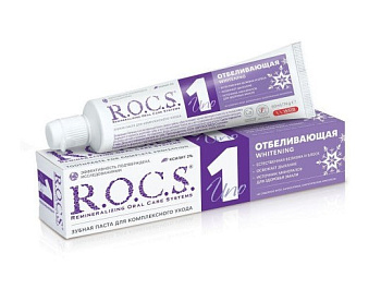 ROCS зубная паста UNO Whitening 74г