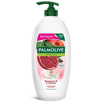 Palmolive натурэль гель крем для душа женский витамин в и гранат с увлажняющим молочком 750 мл Уценка