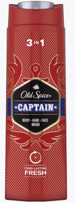 OLD SPICE 2 в 1гель для душа + шампунь Кэпитан, 400мл.