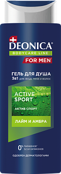 Deonica for men гель для душа active sport 250 мл