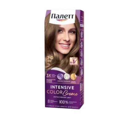 Палетт крем краска для волос средне русый 7.0 Уценка
