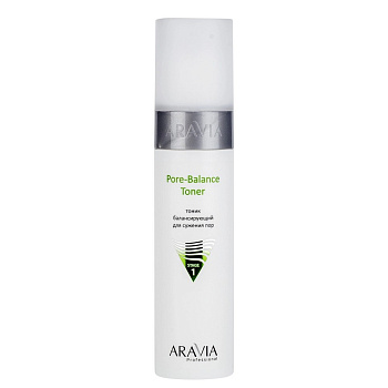 ARAVIA Professional Тоник балансирующий для сужения пор для жирной и проблемной кожи Pore-Balance Toner, 250 мл НОВИНКА