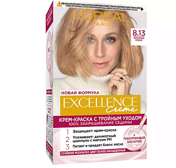 L'oreal Excellence 8.13 светло русый бежевый