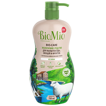 BioMio средство для мытья посуды Bio Care без запаха 750мл