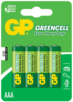 GP батарейки солевые GreenCell AAA/R03G 4шт