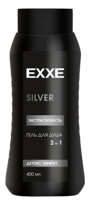 EXXE men гель для душа 2в1 экстрасвежесть silver 400 мл