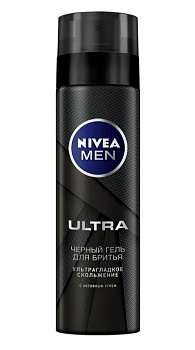 Nivea Men гель для бритья с активным углём Ultra 200мл