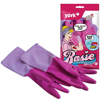 York перчатки резиновые ароматизированные Роза XL