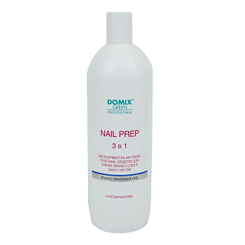 средство Domix Green Professional Nail Prep 3 в 1 обезжириватель снятие липкого слоя и лака 1 л