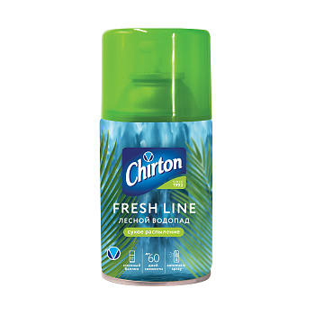 Chirton Fresh Line сменный баллон для автоматического освежителя воздуха лесной водопад 250 мл