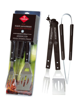 Forester набор для барбекю 3 предмета лопатка щипцы вилка