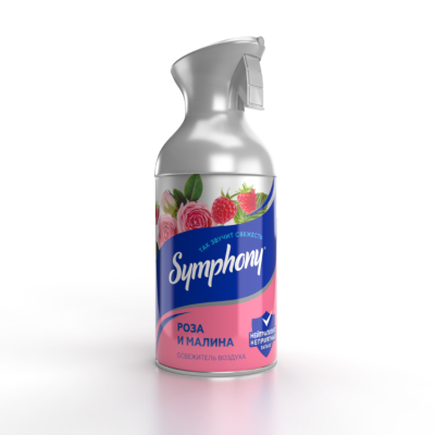 Symphony освежитель воздуха роза и малина 250 мл с триггером