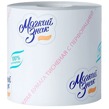 Мягкий Знак туалетная бумага белая (упаковка 72штуки)