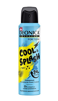 Deonica for teens дезодорант спрей Cool & Splash 150мл