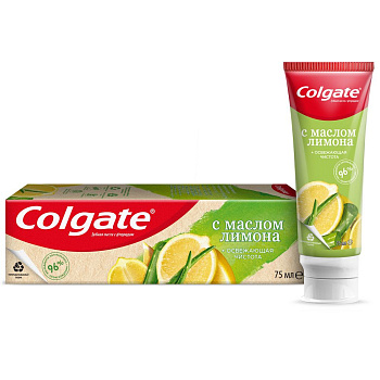 Colgate зубная паста naturals освежающая чистота с маслом лимона с фторидом 75 мл