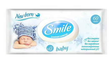 SMILE W BABY фитолиния влажные салфетки 60 шт
