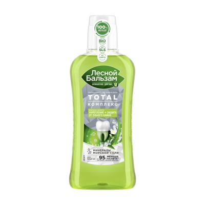 Лесной бальзам ополаскиватель для полости рта комплекс природная свежесть с алоэ и белым чаем 400 мл Уценка