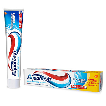 Aquafresh зубная паста освежающе-мятная 125мл Уценка