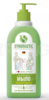 Synergetic мыло жидкое биоразлагаемое для мытья рук и тела луговые травы 0,5л