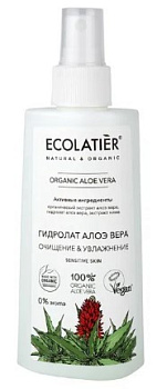 Ecolatier гидролат для лица серия organic aloe vera 150 мл