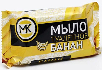 Московская мыловаренная компания туалетное мыло банан 90 гр в цветной обертке