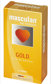 Masculan презервативы  5 Ultra №10  утонченный латекс золотого цвета