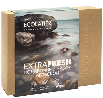 Ecolatier пн extra fresh for men гель для душа 150мл+шампунь 150мл