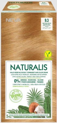 Naturalis Vegan стойкая крем краска для волос 9.3 LIGHT GOLDEN BLONDE светло золотистый блонд