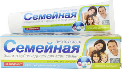 Семейная зубная паста cвежее дыхание 130 г Уценка