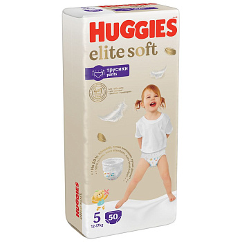 Huggies Elite Soft подгузники трусики 12-17 кг 5 размер 50 шт