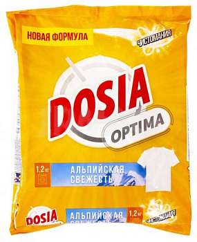 Dosia Optima стиральный порошок автомат альпийская свежесть 1,2кг