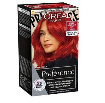 L`oreal Preference краска для волос 8.624 яркий красный гавань Уценка