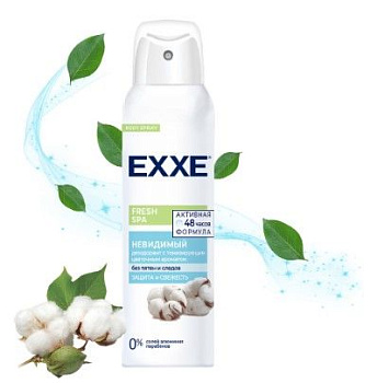EXXE женский дезодорант fresh spa невидимый 150 мл спрей