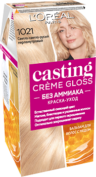 Краска для волос L'OREAL Casting Creme Gloss 10.21 Светло-светло русый перламутр