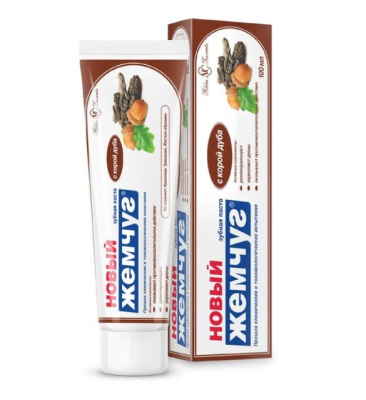 Новый Жемчуг зубная паста кора дуба 100мл Уценка