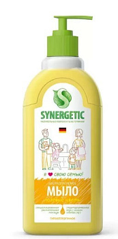 Synergetic мыло жидкое биоразлагаемое для мытья рук и тела полевые цветы 0,5л 14шт в кор