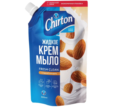 Chirton жидкое крем мыло сладкий миндаль 500 мл дой пак