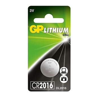 GP батарейка литиевая Lithium CR2016 блистер 1шт