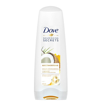 Dove бальзам-ополаскиватель Восстановление с куркумой и кокосовым маслом 200мл