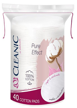 Cleanic Pure Effect ватные диски гигиенические овальные 40 шт
