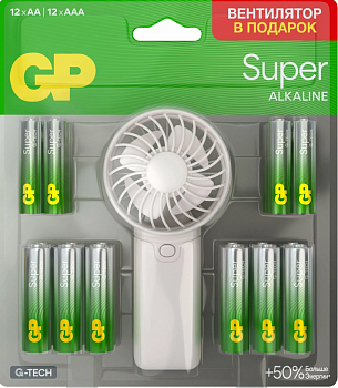 GP Батарейки Super Alkaline 15A/24A/FANWETA21-2CRSBC24 192/576