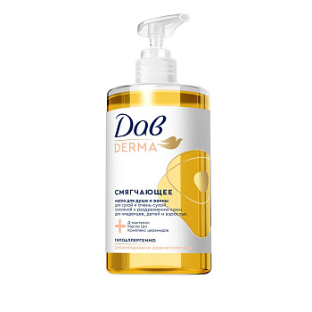 Дав масло для душа и ванны смягчающее для сухой кожи с церамидами маслом ши и д пантенолом 430 мл