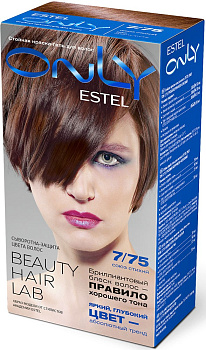 ESTEL ONLY Стойкая краска-гель для волос 7/75 Русый коричнево-красный