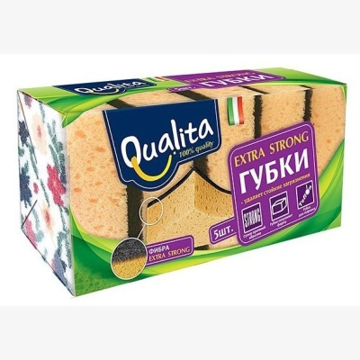 Qualita губки кухонные Extra Strong 5 шт