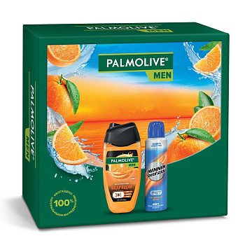 Palmolive пн men цитрусовый заряд для активного дня гель для душа 250 мл+део спрей mennen speed stick 24/7 150 мл