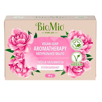 BioMio Натуральное мыло Aromatherapy Пион и пальмароза 90 г